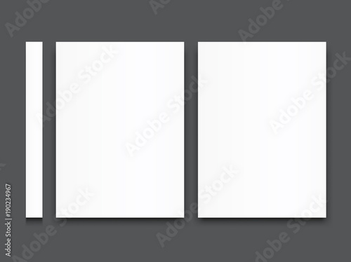 Blank Bi fold brochure mockup cover template