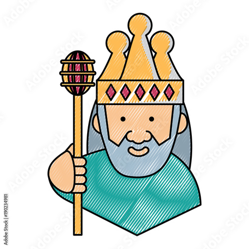 Cartoon king icon image
