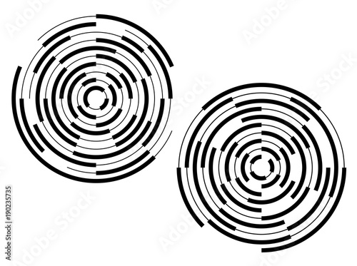 Design element Circular target effect on white background05