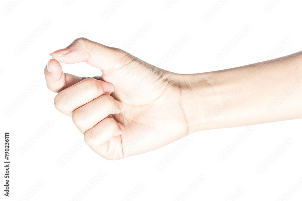 Hand hold virtual business card, credit card or blank paper Hand hold virtual business card, credit card or blank paper