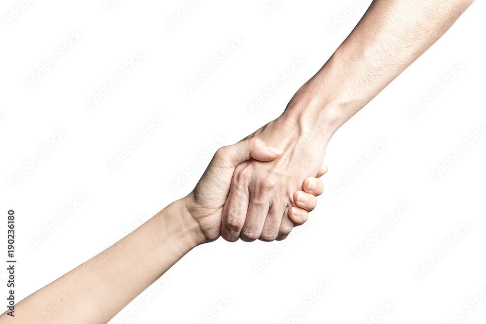 Hand open and ready to help or receive. Gesture isolated on white background with clipping path. Hand open and ready to help or receive. Gesture isolated on white background with clipping path.