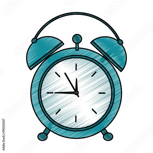 clock alarm time wake up symbol vector illustration