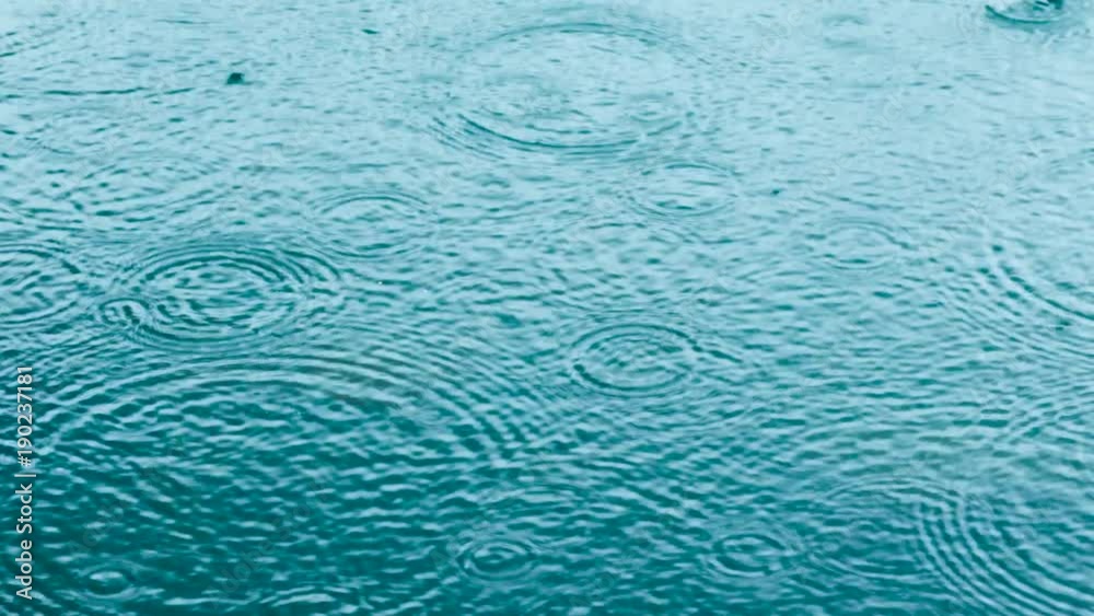 Abstract background, rain drops on the water
