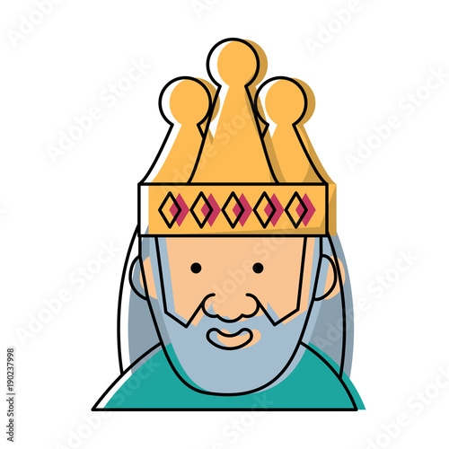 Cartoon king icon image