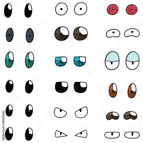 vector set of eyes
