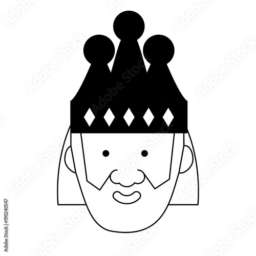 Cartoon king icon image