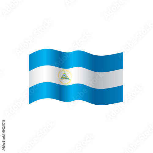 Nicaragua flag, vector illustration