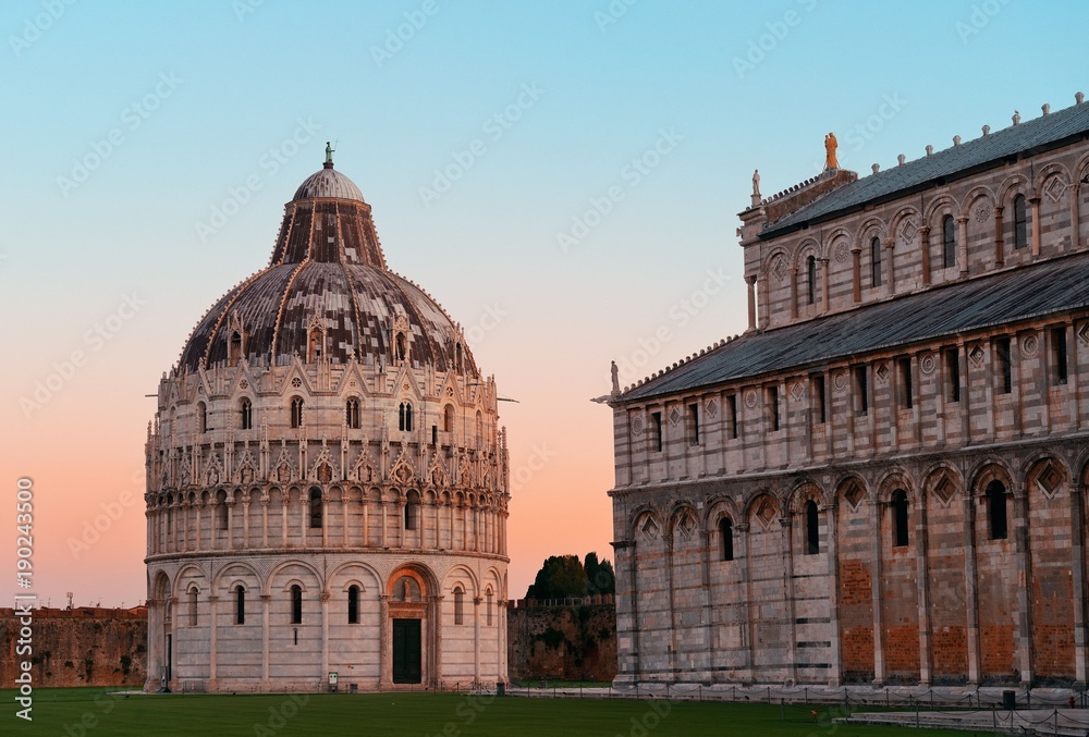 Pisa Piazza dei Miracoli sunrise