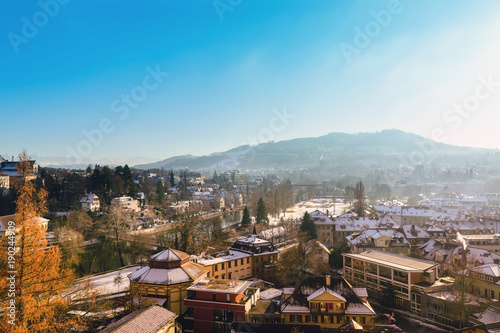 High angle view of Bern city in the winter of Switzerland. © ETAP