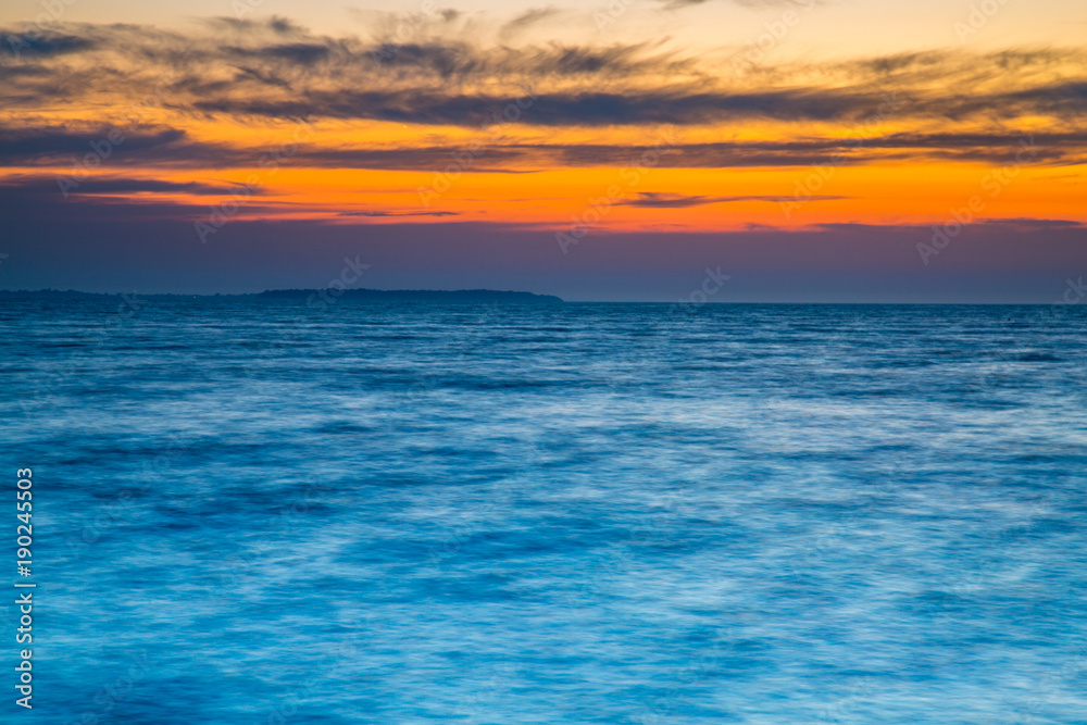 Twilight sky on the sea