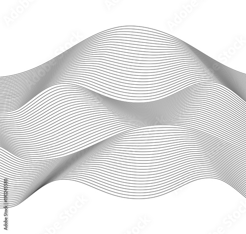 Design element Wave many parallel lines wavy form05