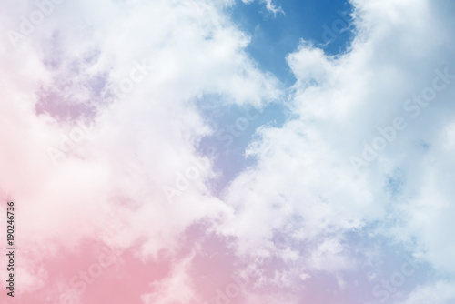 sun and cloud background with a pastel colored