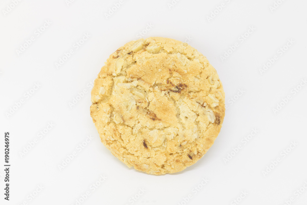 Cereal grain cookie isolated on white background Cereal grain cookie isolated on white background