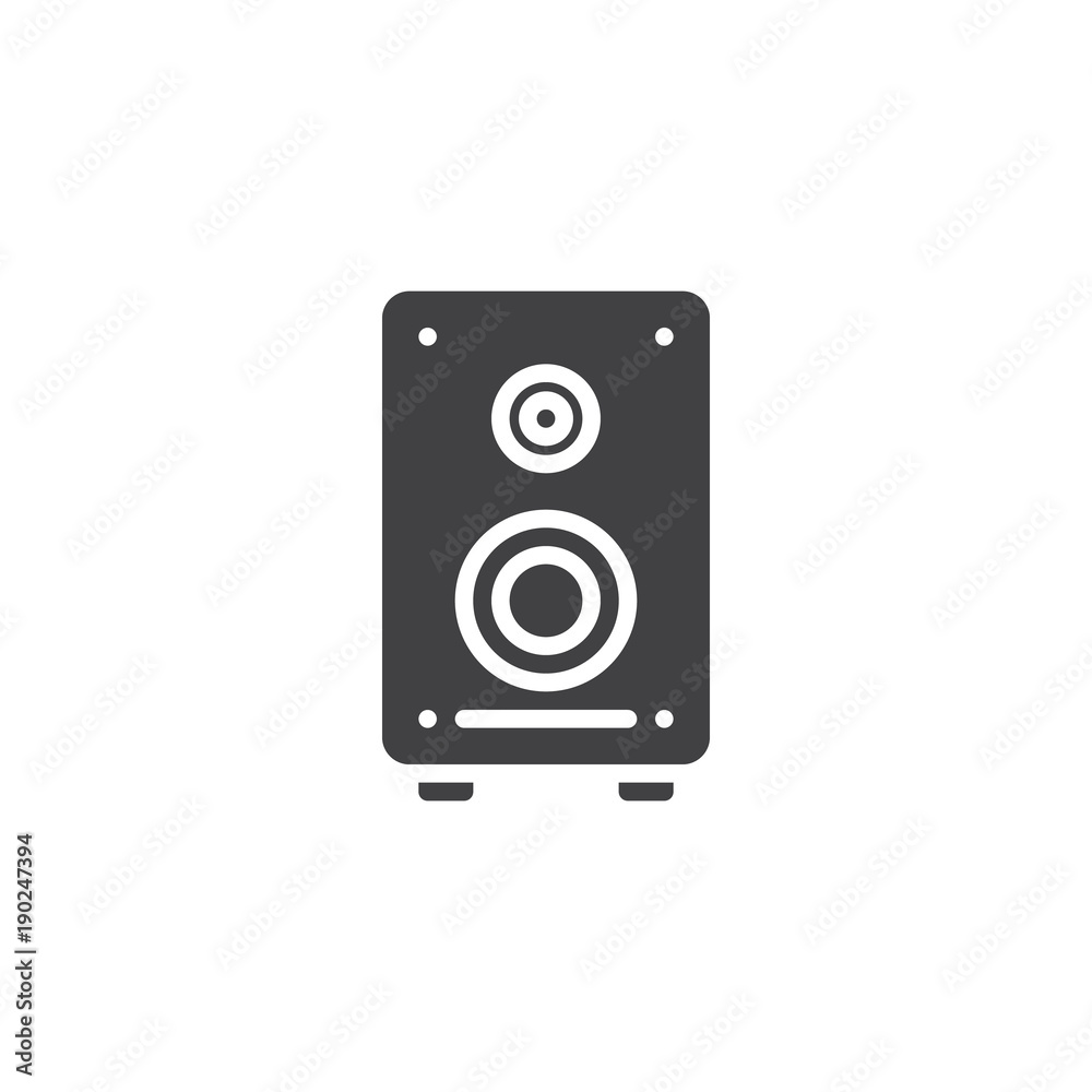 Sound speaker icon vector, filled flat sign, solid pictogram isolated on white. Loudspeaker symbol, logo illustration. Sound speaker icon vector, filled flat sign, solid pictogram isolated on white. Loudspeaker symbol, logo illustration.
