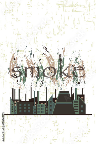 card with the image of industrial buildings