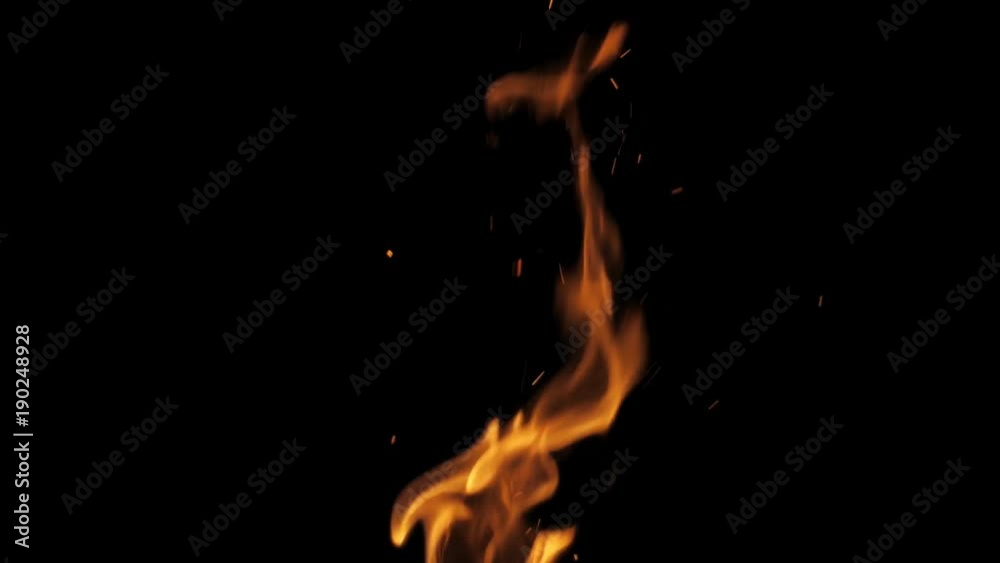 Realistic Fire Flames and sparks - Slow Motion , Transparent background ...