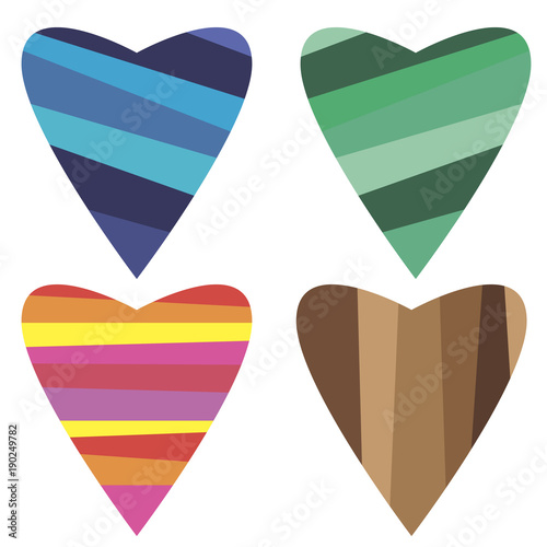 Vector hearts for Valentine's day card.