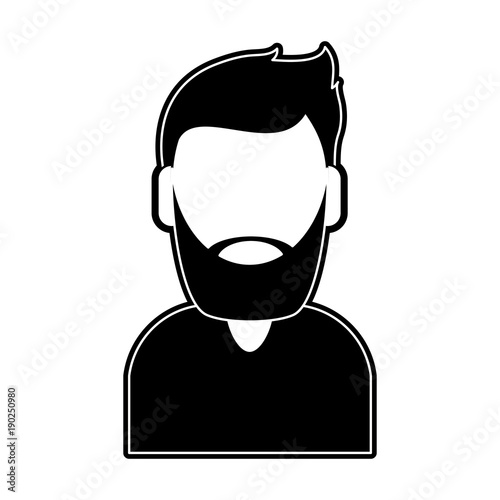 Man faceless cartoon