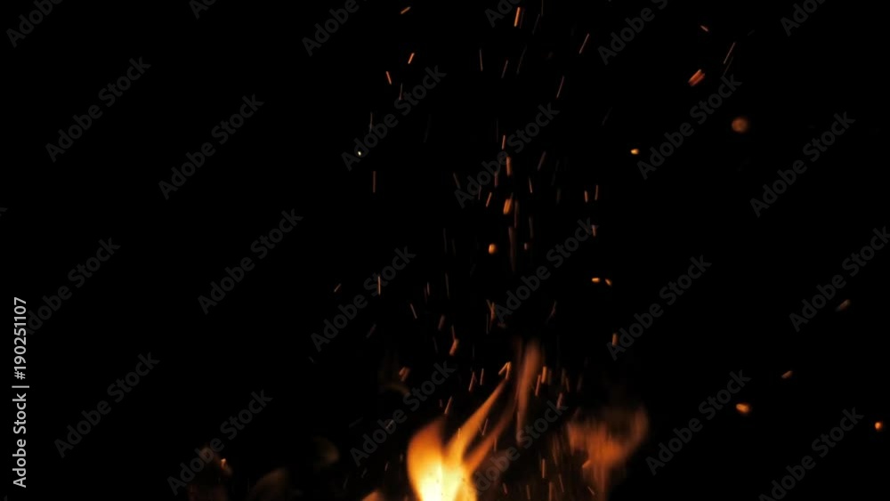 Realistic Fire Flames and sparks - Slow Motion , Transparent background ...