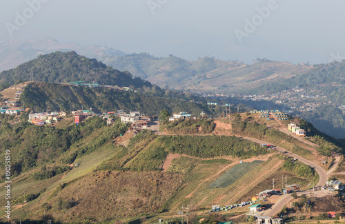landscape view of Phu Thap Boek in afternoon, Phetchabun Province,Thailand 