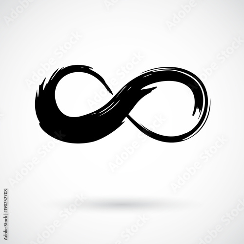 Infinity symbol grunge brush stroke