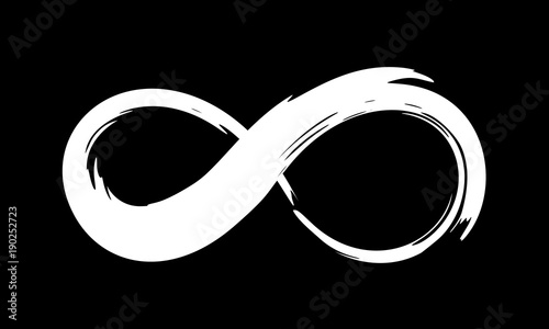 Infinity symbol grunge brush stroke photo