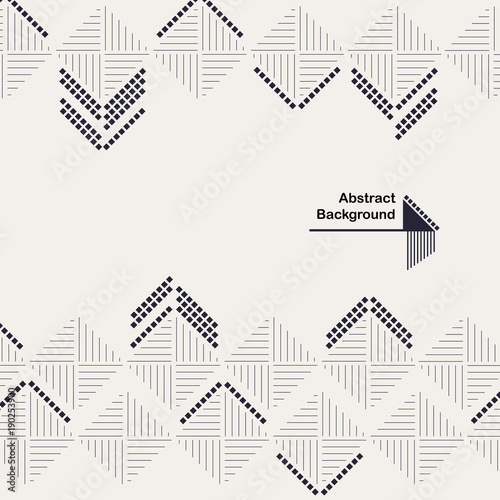 Abstract geometric composition with decorative squares