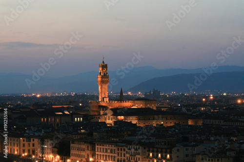 Summer. Night. Italy. Florence. Panoramic view of the city. © Aleksandr