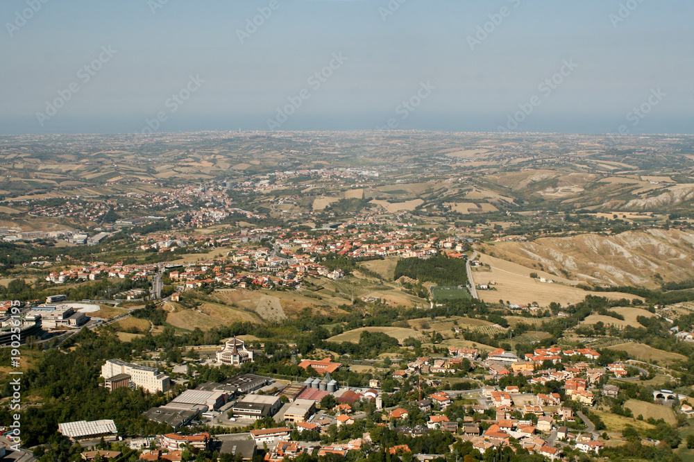 Summer. Italy. San Marino. View from the tower.