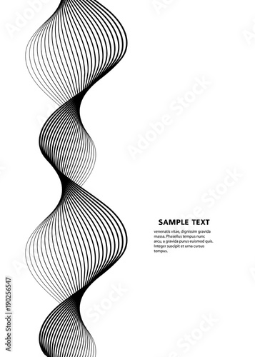 Design element Wave many parallel lines wavy from thin to thick07