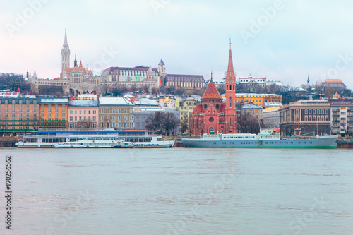 Budapest skyline view from Danube river, Hungary, Europe