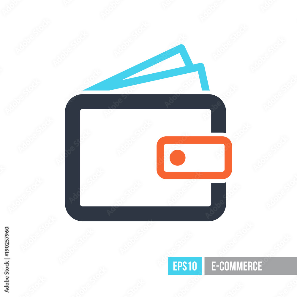 Purse icon vector. Wallet sign isolated on white Purse icon vector. Wallet sign isolated on white