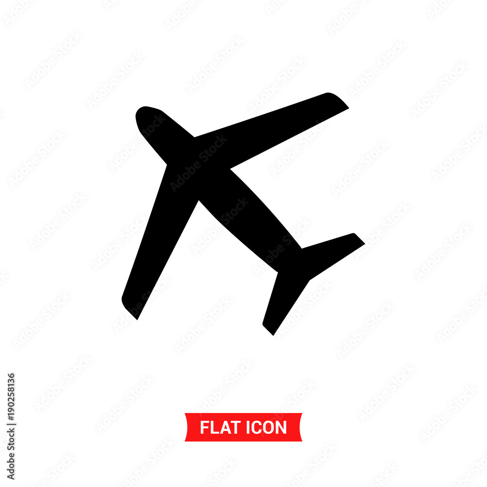 Obraz premium Airplane vector icon