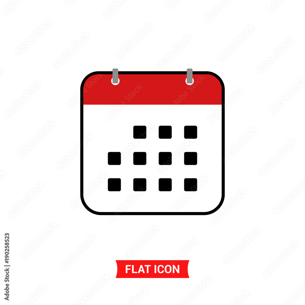 Calendar vector icon, event symbol Calendar vector icon, event symbol