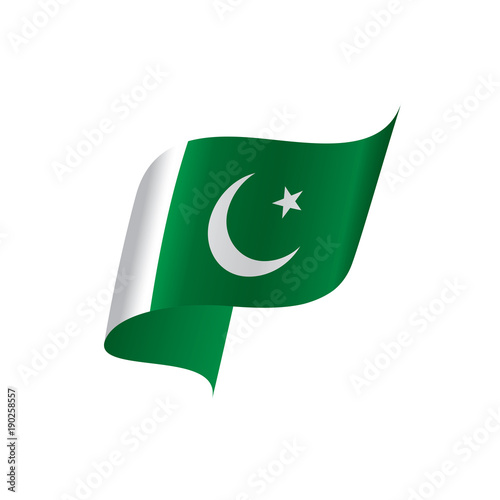 Pakistan flag, vector illustration