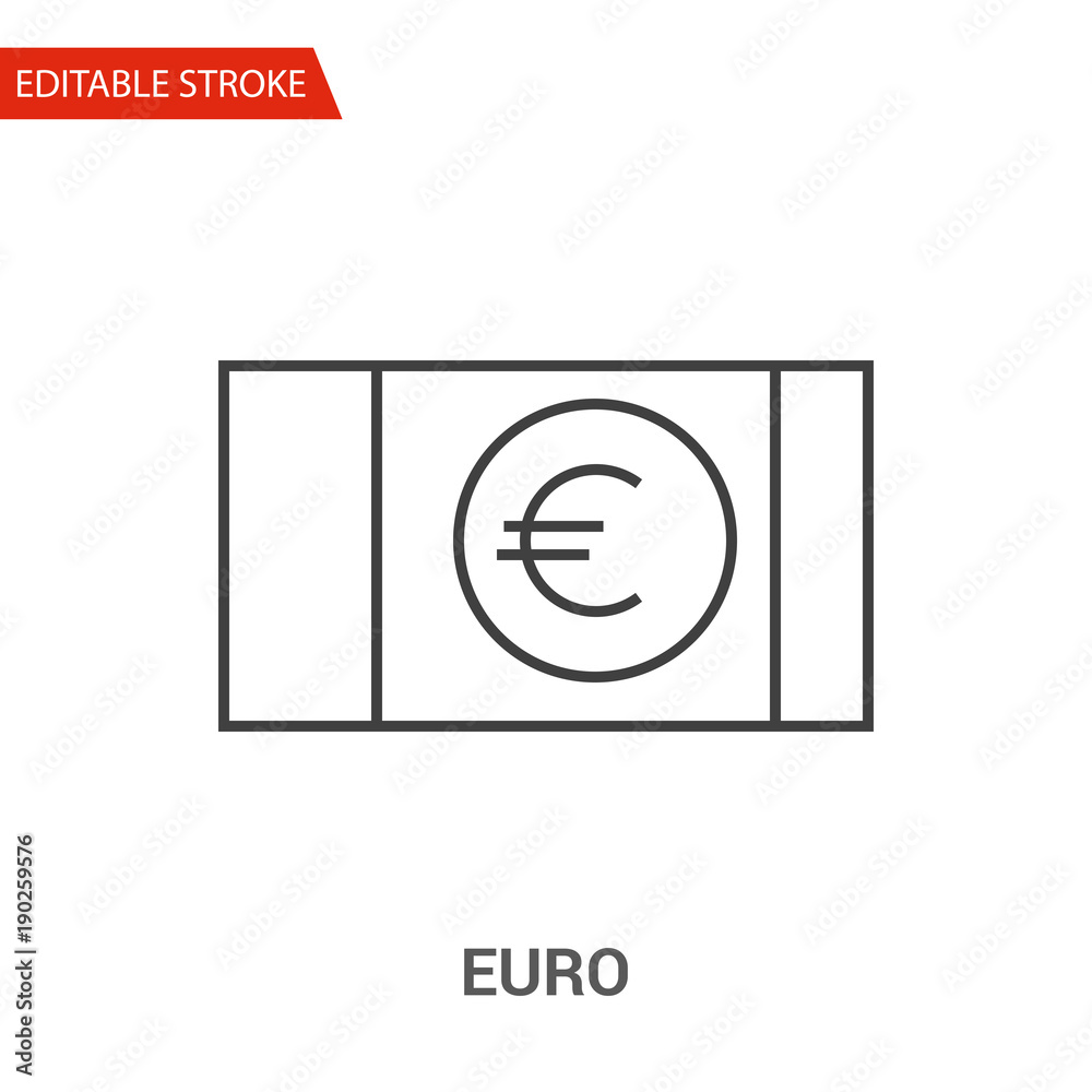 Euro Icon. Thin Line Vector Illustration - Adjust stroke weight - Expand to any Size - Easy Change Colour - Editable Stroke - Pixel Perfect Euro Icon. Thin Line Vector Illustration - Adjust stroke weight - Expand to any Size - Easy Change Colour - Editable Stroke - Pixel Perfect