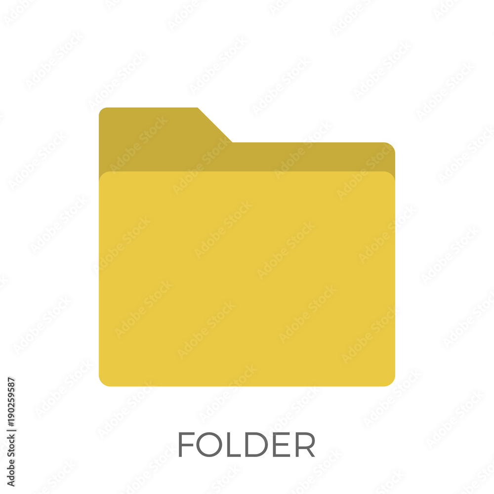 Folder Icon Vector. Isolated on White Background. Trendy Flat Style. Folder Icon Vector. Isolated on White Background. Trendy Flat Style.