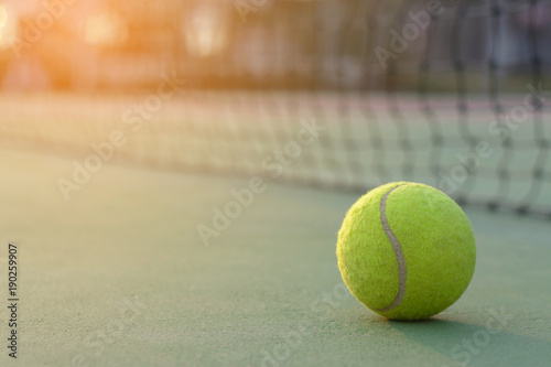 Tennis ball on tennis courts