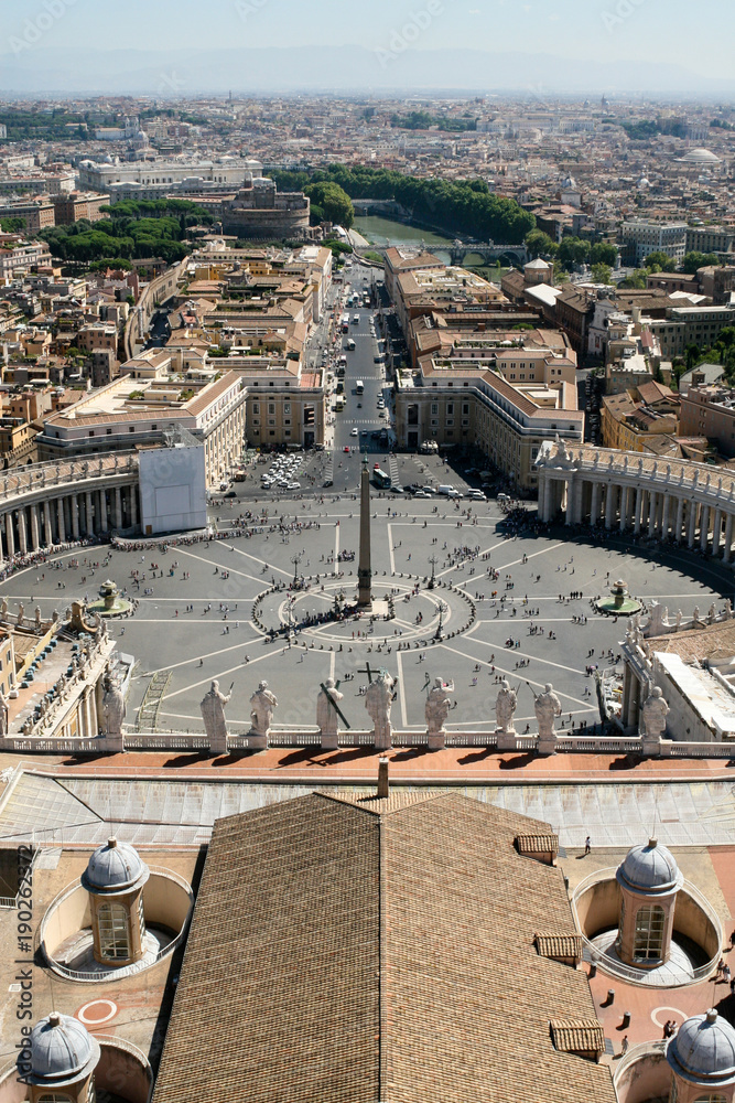 Summer. Vatican. St. Peter's Square. Top view