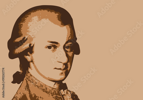 Mozart - musicien - portrait - personnage historique - musique - personnage célèbre - musique classique photo
