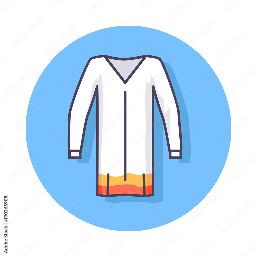 Circle Icon Depicting Unisex Beach Tunic Circle Icon Depicting Unisex Beach Tunic