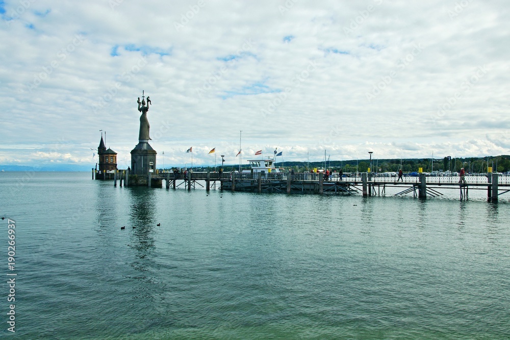 Germany-view on the entrance of the harbour of Constance