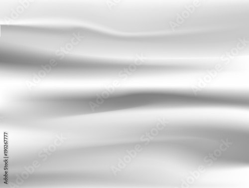 Abstract white background Vector White Satin Silky Cloth Fabric Textile Drape with Crease Wavy Folds. with soft waves and white fabric, waving in the wind