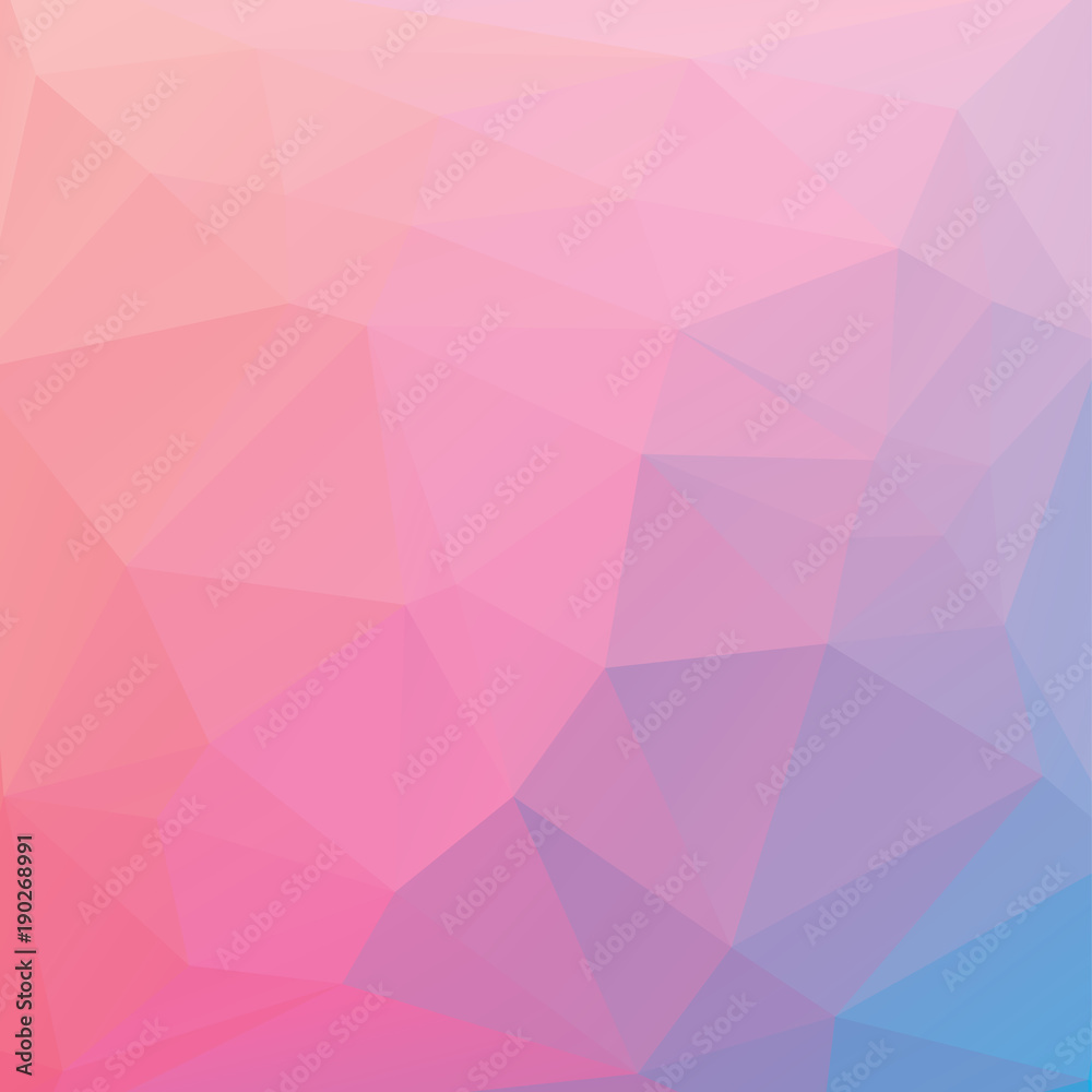 Abstract triangle background in pink-blue tones.