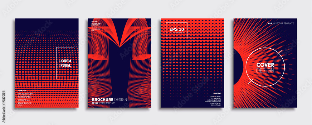 Vector cover designs. Future Poster template. Smartphone modern background set.