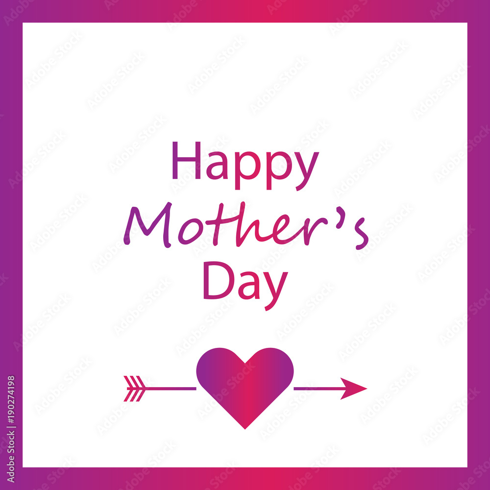 Happy Mother's Day card vector illustration. Free royalty images.