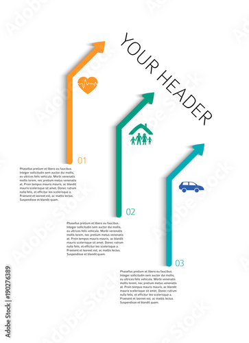 Modern Design style infographic template different kinds of insurance119