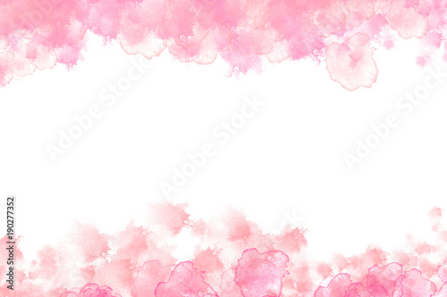 Pink, red and flesh coloured watercolour borders and backgrounds