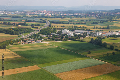 Fototapeta Naklejka Na Ścianę i Meble -   views of the European landscape from the plane
