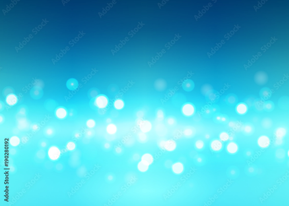 Abstract bokeh lights on the blue background, vector illustration Abstract bokeh lights on the blue background, vector illustration